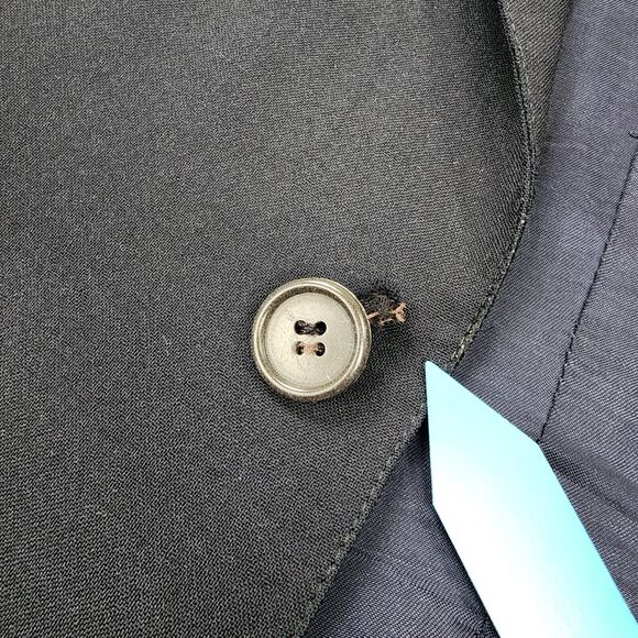 Vintage Brooks Brothers Blazer Mens 44R Black Woolmark Super 100s Union Made USA - Picture 13 of 16